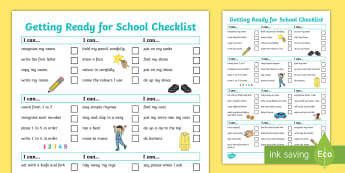 My Starting School Checklist