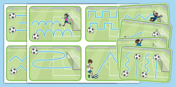 Football Mark-Making Pattern Cards | Twinkl