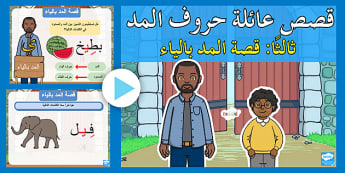 بوربوينت قصة المد بالياء - حروف المد - التعليم الابتدائي