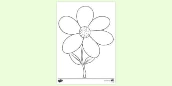 Big Flower Colouring Page | Colouring Sheets