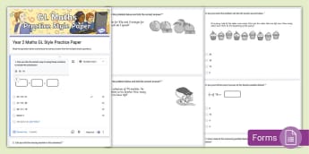 Year 2 Maths GL Style Practice Paper