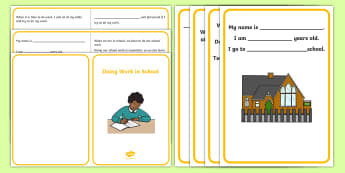 Doing Work in School Social Situation - social story, autism, ASD, ASC, completing work, doing work in school, school rules