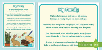 All About Me/Ourselves My Family Primary Resources - Topics and T