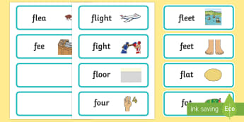 ‘fl’ and ‘f’ Near Minimal Pair Word Cards - cluster reduction,cluster simplification, apraxia, dyspraxia, minimal pairs, phonology, articulation
