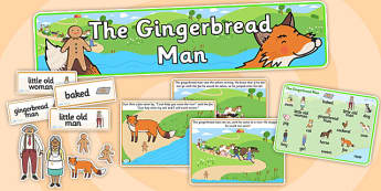 The Gingerbread Man Story Sack - story sack, story books, story book sack, stories, story telling, childrens story books, traditional tales