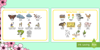 Touch Spring Word Mat Spring Word Mats | twinkl.com.au