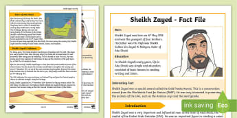 Sheikh Zayed Fact File
