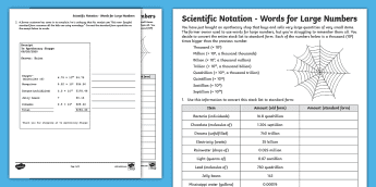 Scientific Notation Worksheets | twinkl.com
