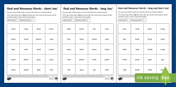 Phase 5 aw Sound Words Flashcards: Real and Nonsense Words