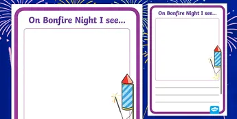 Bonfire Night Writing Frames | twinkl.com.au