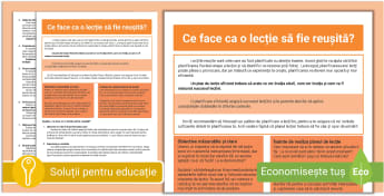 Plan de lecție – Soluții pentru educație | Twinkl România