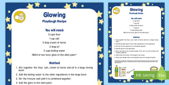Glowing Playdough Recipe