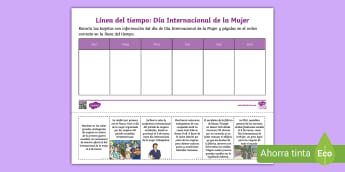 Material educativo sobre el Día Internacional de la Mujer
