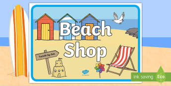 beach shop A4 Display Poster - Seaside Souvenir Shop Banner, sea, seaside, display banner, Under the sea, sea, seaside, topic, wate