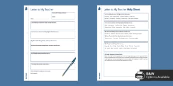 All About Me Letter to My New High School Teacher