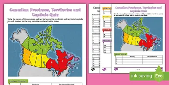 States and Capitals Quiz | Twinkl