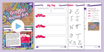 Graffiti Name Art Activity