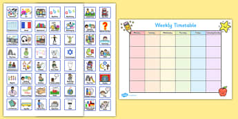 Visual Timetables Primary Resources, visual - Page 1