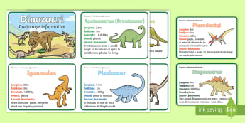 Nume de Dinozauri - Cartonașe informative