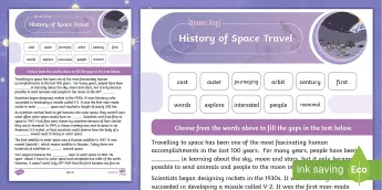 Space Travel Histories | twinkl.com.au