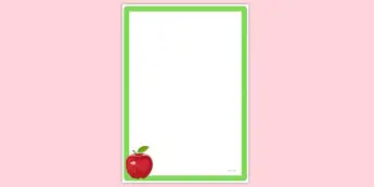 Apple Ruler Border Apple Themed Borders | twinkl.co.uk