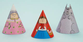 Little Red Riding Hood Cone Characters - little red riding hood