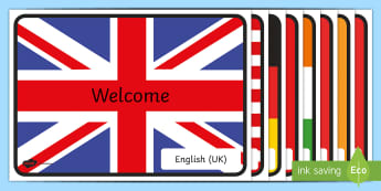 International Welcome Flags with Country Display Posters - flags