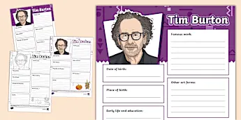 Tim Burton Portrait Twinkl Tim Burton Portrait Twinkl