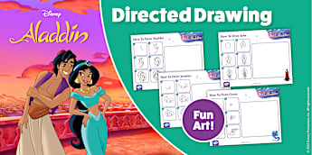 Aladdin Character. Draw Aladdin Activities & Worksheets | Disney | Twinkl USA