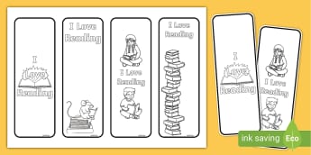 I Love Reading Design a Bookmark Activity | Twinkl