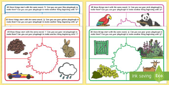 Phase 1 Phonics Colour and Alliteration Playdough Mats - EYFS, Phase 1,Aspect 5, Alliteration, letters and sounds, phonics, rainbow, initial letter sounds, h