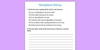 homophones ks2 spelling and vocabulary resources