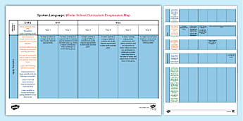 Spoken Language: Whole-School Progression Map