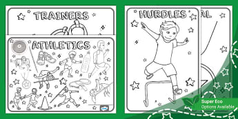 Athletics Doodle Colouring Pack