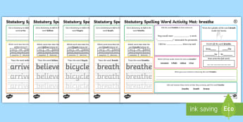 Year 3 and Year 4 Spelling Words - Y3/Y4 Statutory Spellings