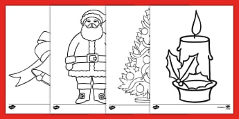 Christmas Trees Coloring in Christmas Cards (Teacher-Made)