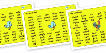 My Word Mat KS1 For Visually Impaired - word, map, word map, KS1, visually, impaired, visually impaired, literacy, reading, mat of words