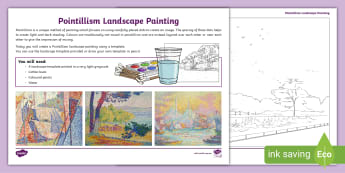 Pointillism Landscape Painting