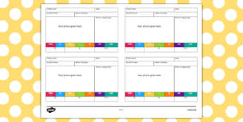 EYFS Short Photo Observation Templates - short, photo, observation