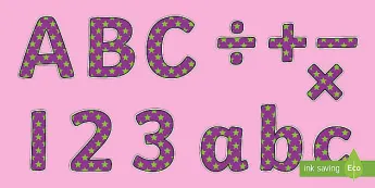 Purple Display Letterings | twinkl.ca