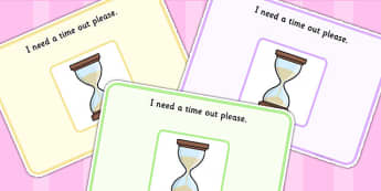 I Need A Time Out Support Cards - SEN, learning support, cards