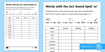 Printable Spelling Word Practice Ideas & Worksheets