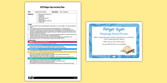 EYFS Playdough Potato People Finger Gym Plan and Resource Pack - EYFS, Early Years, fine motor skills, Physical Development, vegetables