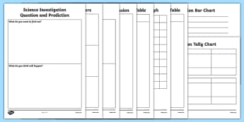 KS2 Science Investigation Templates - Planning Sheets