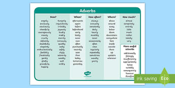 ks2 verbs and adverbs english resources