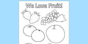 Fruit Colouring Poster - fruit, colouring, poster, activity