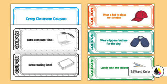 Editable Punch Card Template (Teacher-Made) - Twinkl