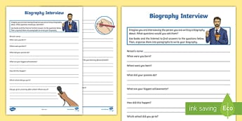 Biography Interview Activity Worksheet