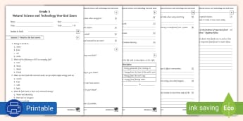 Grade 5 Natural Science and Technology Worksheets | Twinkl