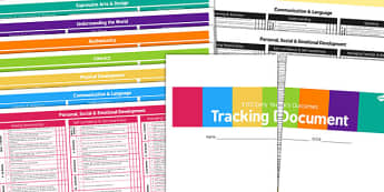 EYFS Development Record Tracking Document for 3 Terms - tracking